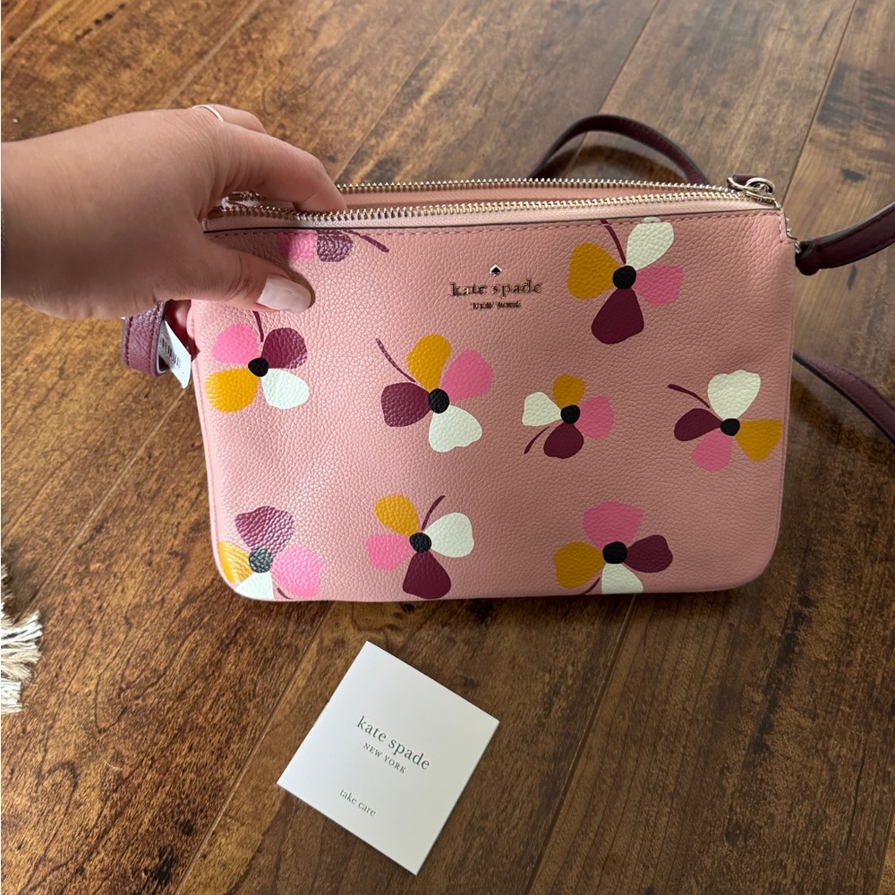 Kate Spade Pink Floral Crossbody Bag